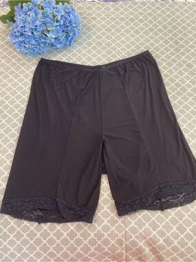 Undersummers Black Lace Trim Fusion SlipShorts 3X